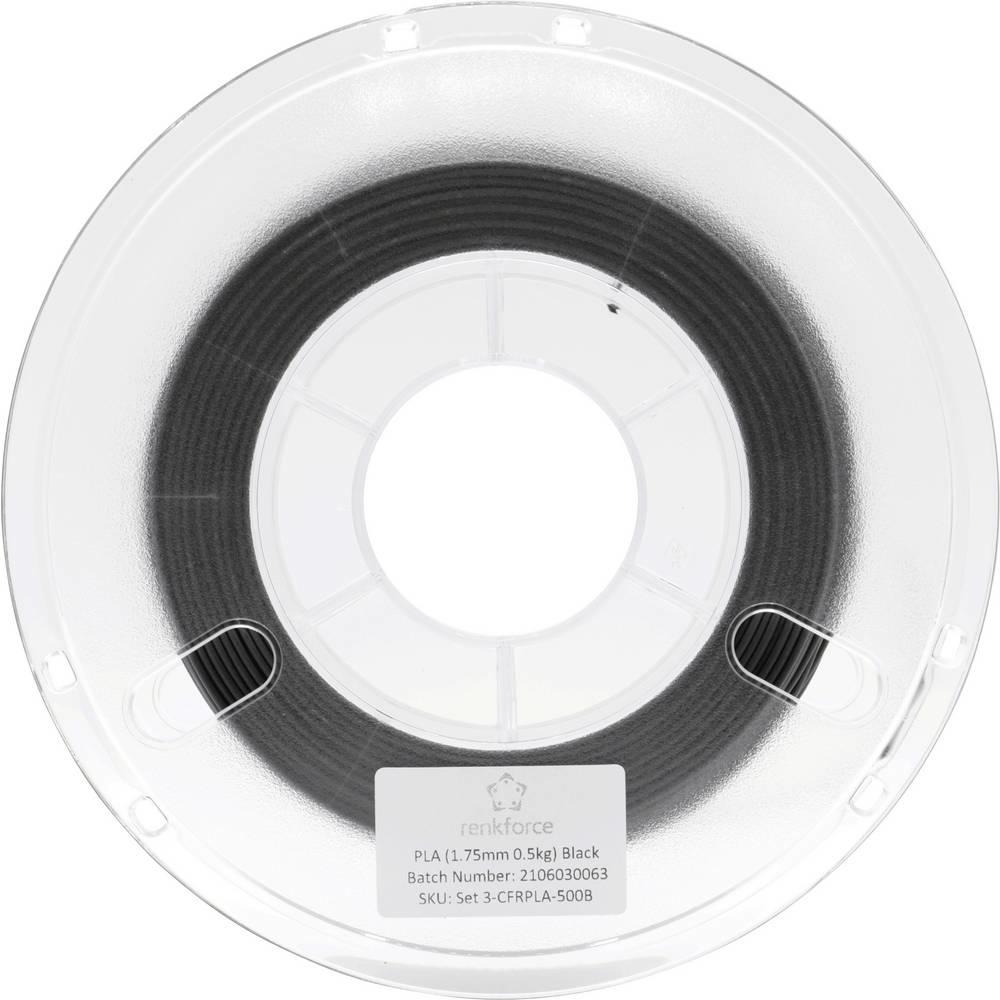 Thumbnail - Renkforce Filament Test-Sets PLA (PLA, 1.75 mm, 500 g, Schwarz), 3D Filament, Schwarz