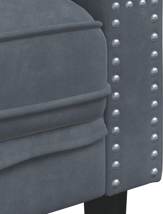 Image du produit VidaXL Chesterfield Fauteuil lounge Fauteuil club Canapé Fauteuil rembourré Gris foncé