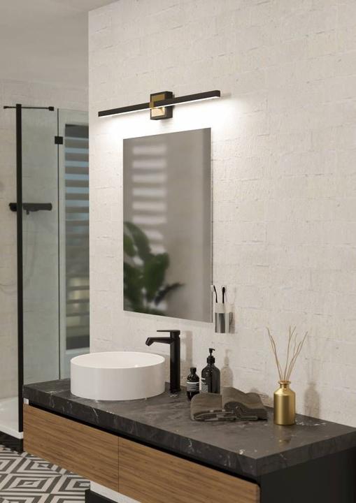 Actual product image EGLO 900929 PEGUERA LED wall/ceiling light 17.5W Black Brass Brushed White Warm white IP44 (2000 lm)