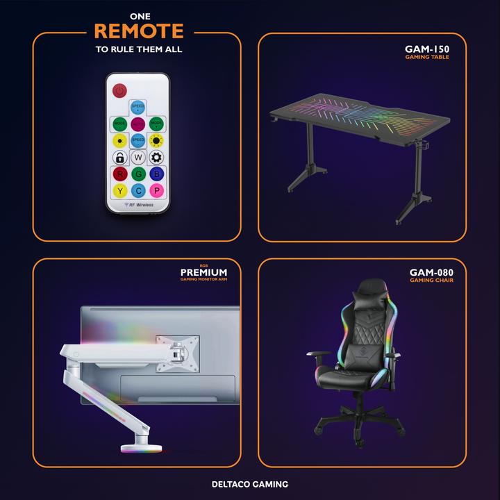 Productafbeelding Deltaco Gaming RGB LED-stoel voor gamen