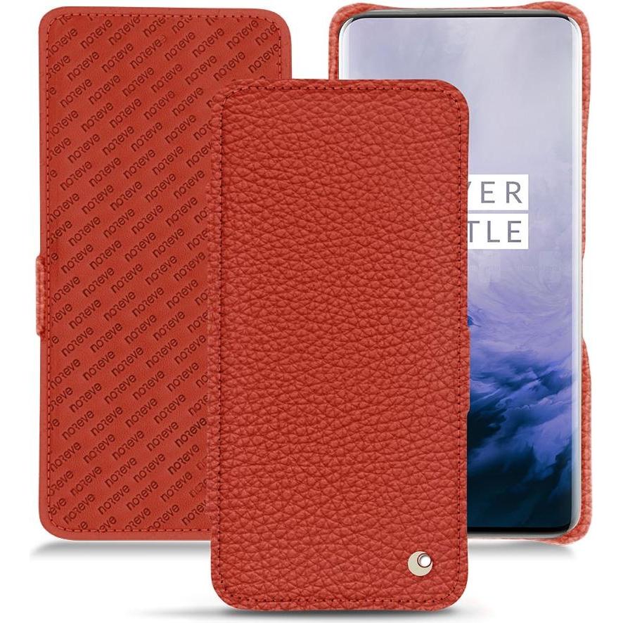 Noreve Lederschutzhülle horizontal (OnePlus 7 Pro), Smartphone Hülle, Orange