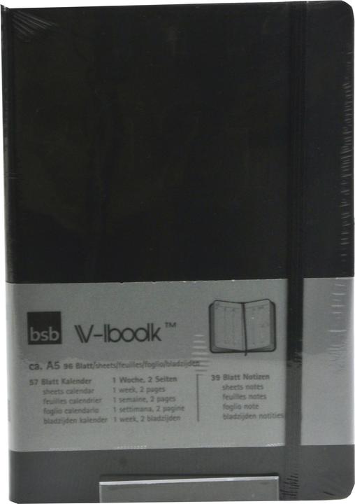 BSB-Obpacher Buchkalender A5 Kunstleder schwarz