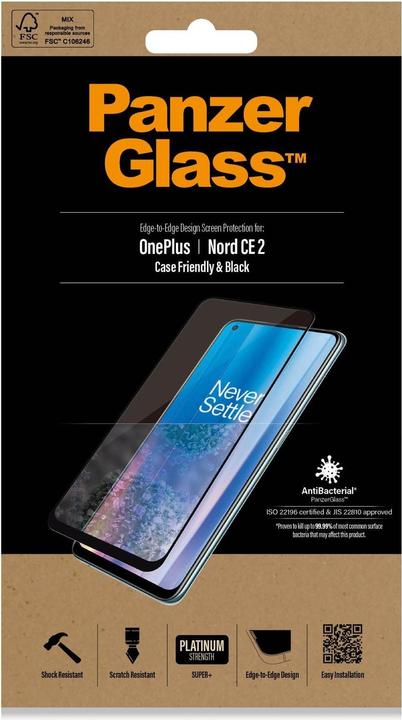 Actual product image PanzerGlass Case Friendly (1 Piece, OnePlus Nord CE 2)