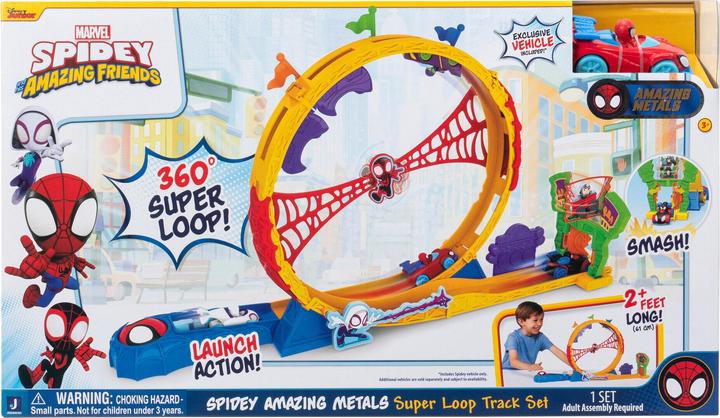 Image du produit Spiderman Circuit de looping Spidey 61cm avec véhicule exclusif Diecast