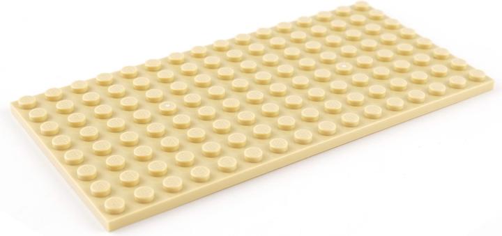 Actual product image LEGO Building Plate 8x16 Beige - Plate 92438 NEW - 3x (92438, LEGO Accessories)