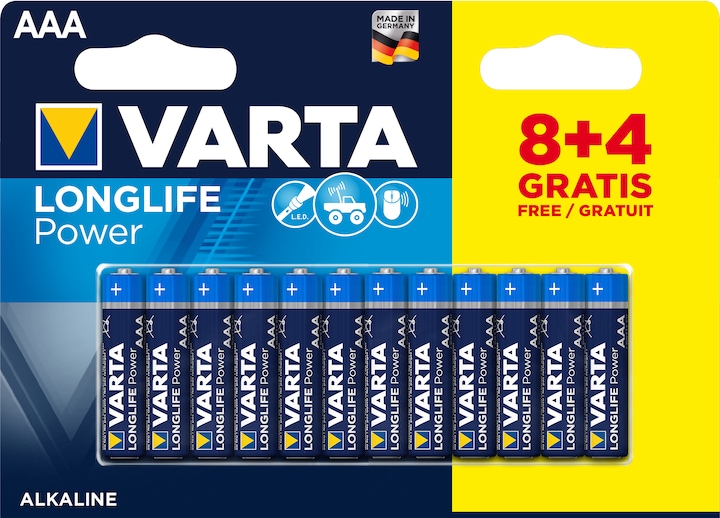 Varta Potenza di lunga durata (12 pz., AAA, 1260 mAh)