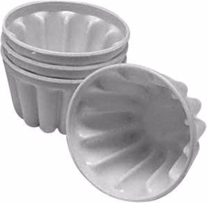 KitchenCraft Mini-Puddingformen 4er Set - Eloxiertes Aluminium 7,5cm Für Desserts
