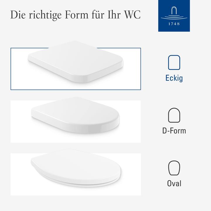 Productafbeelding Villeroy & Boch Venticello toiletzitting, met softclosemechanisme en afneembare zitting