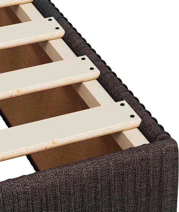 Produktbild VidaXL Boxspringbett Polsterbett Bett mit Matratze Dunkelbraun 80x200cm Stoff (80 x 200 cm)
