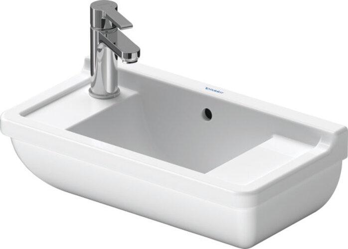 Actual product image Duravit Hand-rinse basin STARCK 3 m ÜL HLB 50x26cm HL pre-cut white WG (260 mm, 500 mm)