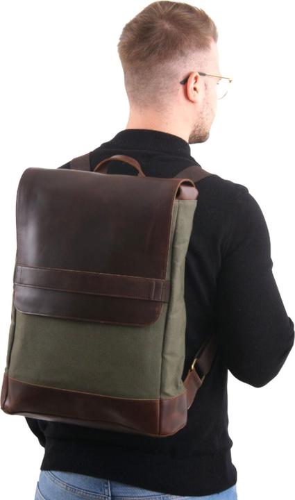 Actual product image Buckle & Seam Canvas backpack Morris Canvas Gün / lining (16 l)