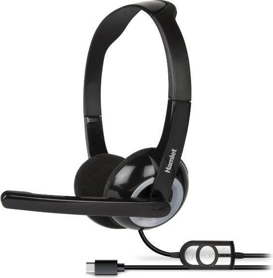 Hamlet HHEADMUS-C Headset & Hörmuschel Wired A Pavilion Musik & Anrufe USB Typ-C Schwarz (Keine Geräuschunterdrückung, Kabelgebunden)