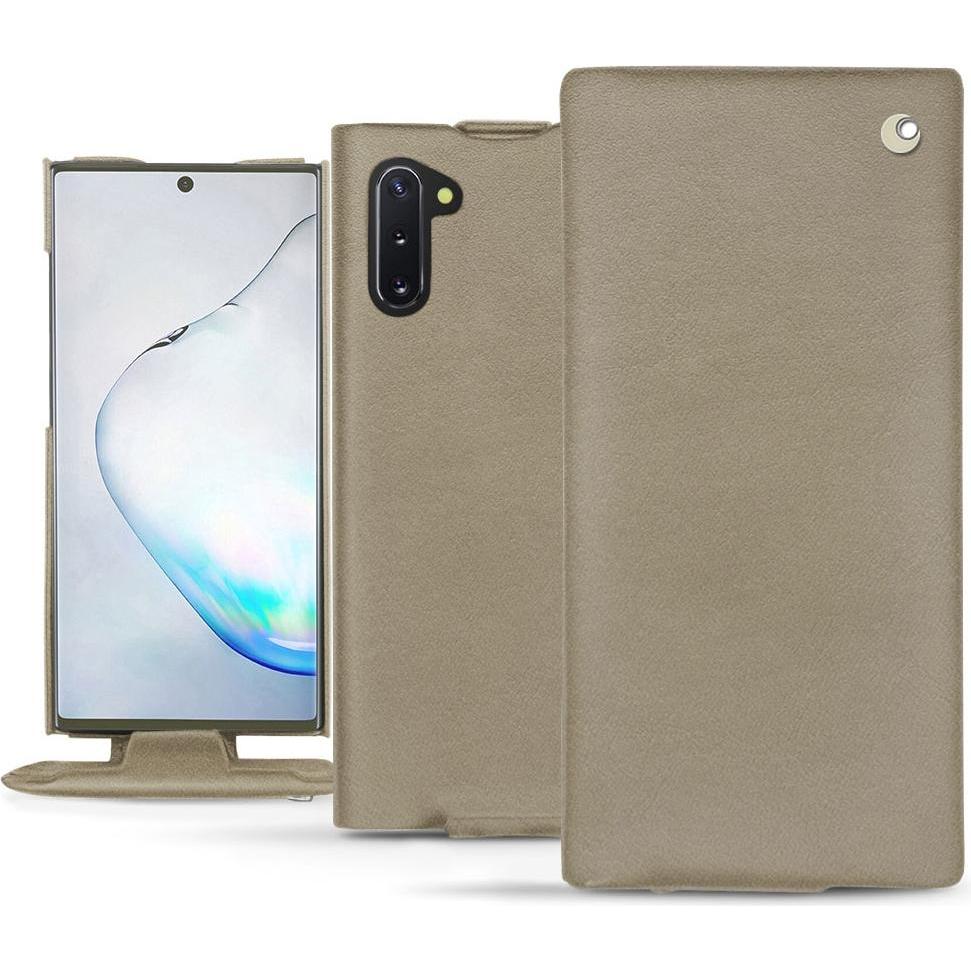 Noreve Lederschutzhülle vertikal (Samsung Galaxy Note 10), Smartphone Hülle, Beige