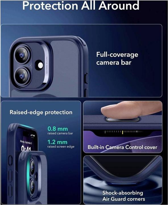 Produktbild ESR - Classic Hybrid HaloLock - iPhone 17 - Frosted Blue (Apple iPhone 17)