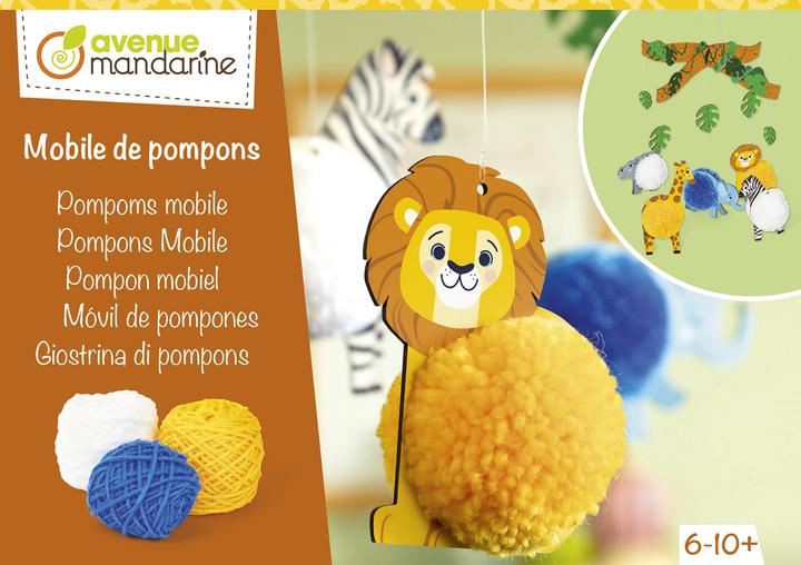 Produktbild Avenue Mandarine Kreativbox, Pompons, Tiere der Savanne - Mehrfarbig