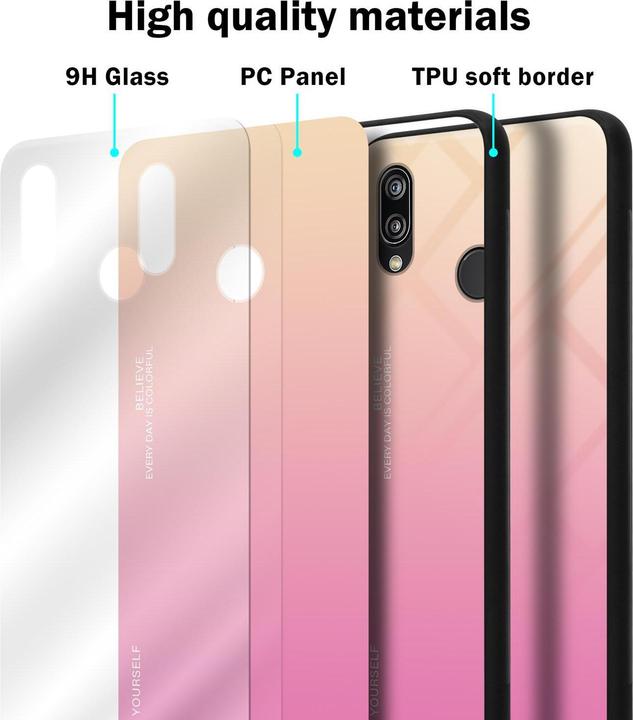 Actual product image Cadorabo TPU 2 colors glass cover (Huawei Nova 3E)