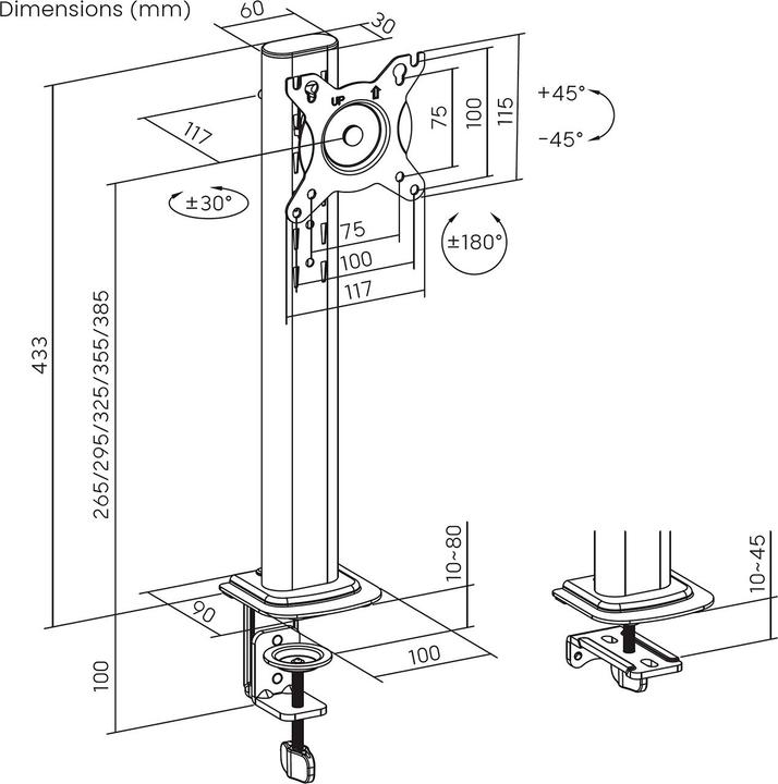 Produktbild Aisens DT34TSR-455 (Tisch, 34", 12 kg)