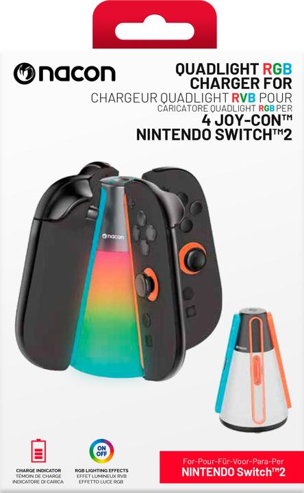 Immagine prodotto Nacon Gaming Quad Charging Station mit Licht (Switch 2)