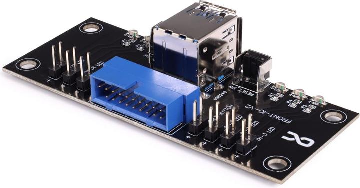 Actual product image Alphacool ES front I/O panel with USB 3.0 and cable set for server enclosures