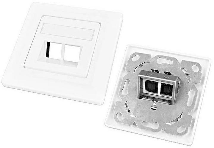 Productafbeelding Wirewin Keystone lege doos voor 2 modules, inbouw, schakelprogramma compatibel, RAL9010 Keystone systeem