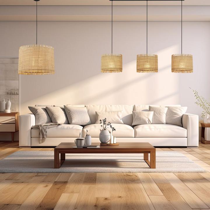 Produktbild Briloner Pendelleuchte, Schwarz / Natur, exkl.1x E27/max. 10W (E27)