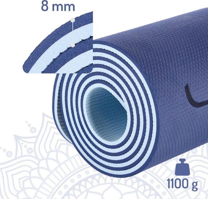 Actual product image HMS Ym10 Tpe Yogamatte Dunkelblau (12 mm)