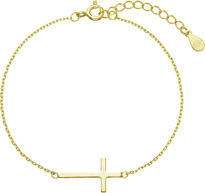 Actual product image Evolution Group Gold-plated bracelet with a cross 63008