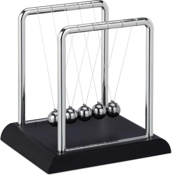 Actual product image Relaxdays Newton's Cradle Pendulum (13.5 x 11.5 x 13.5 cm)