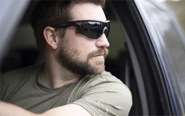 Actual product image Wiley X Safety spectacles ROGUE COMM Black - Smoke Grey + Clear + Light Rust