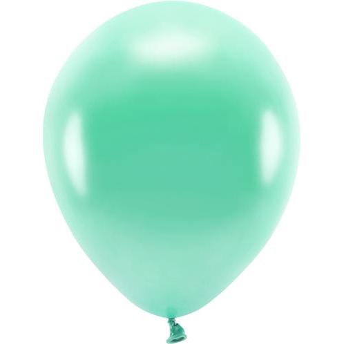 Partydeco Eco Ballons Dunkelmintgrün metallic