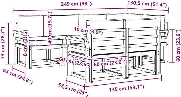 Produktbild vidaXL Outdoor-Sofagarnitur