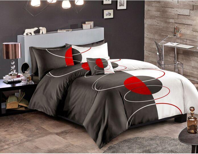 Produktbild Vedia Duvetbezug «Tania» 200 x 210 cm + 2 Kissenbezüge 65 x 65 cm, violett (Bettwäsche Set, 65 x 100 cm, 160 x 210 cm)