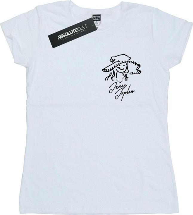 Immagine prodotto Janis Joplin Outline Sketched Maglietta Donna (XL)