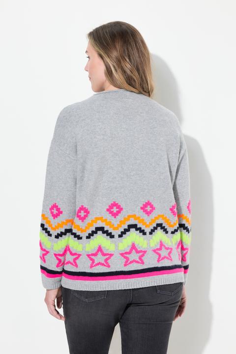 Produktbild Laurasøn Jacquard Pullover, Turtleneck, Langarm (L)