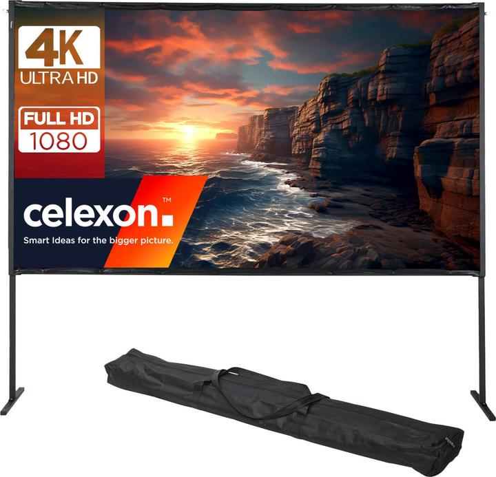 Image du produit Celexon basic line Écran sur cadre pliable 16:9, 100" - Écran sur cadre, home cinéma et plein air (100", 16:9)