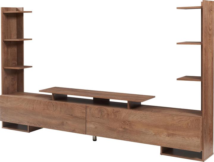 Produktbild En.Casa Fernsehschrank Rauki 233x31x141 cm Walnussoptik (233 x 31 x 140.50 cm)