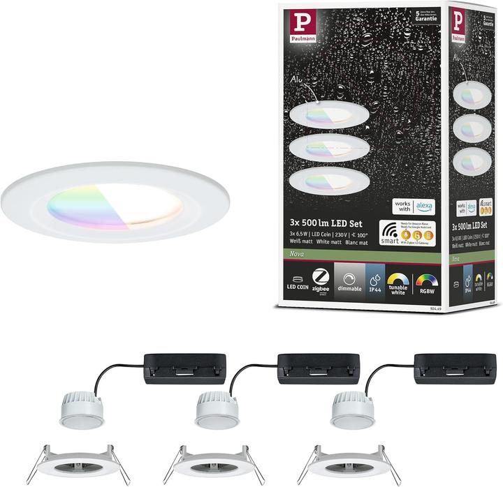 Image du produit Paulmann Einbauleuchte Nova Set Zigbee (500 lm)