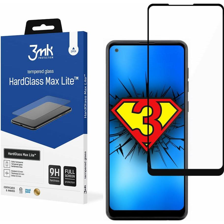 Thumbnail - 3MK Samsung Galaxy A21s Black - HardGlass Max Lite? (1 Stück, Samsung Galaxy A21s), Smartphone Schutzfolie, Schwarz