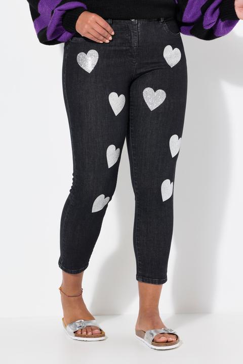 Actual product image Angel of Style Straight cut jeans with glitter hearts and 5 pockets (50)