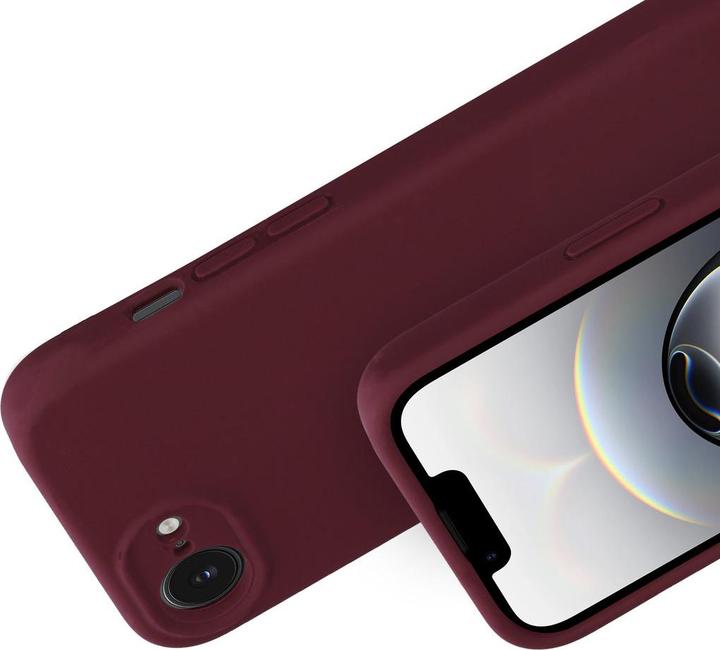Produktbild Mobiparts Silicone Cover Apple iPhone 16e Plum Red (Apple iPhone 16e)