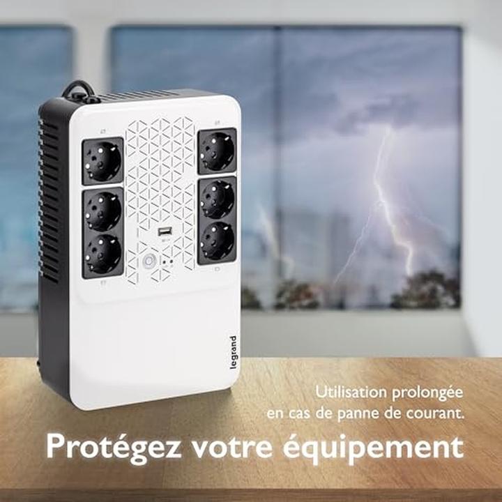 Produktbild Legrand USV Keor Multiplug 600 AVR 4 + 2 FR 310083 (0.60 VA, 360 W, Line-Interaktiv USV)