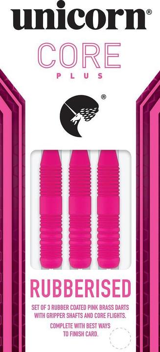 Image du produit Unicorn Core Plus Rubberised Pink Fléchettes en acier 1 jeu (26 g)