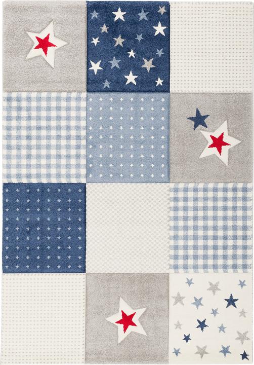 Produktbild Pergamon Kinder Teppich Maui Kids Karo Sterne (80 x 160 cm)