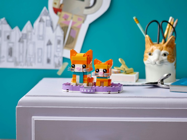 Produktbild LEGO Rot getigerte Katze (40480, LEGO Brickheadz)