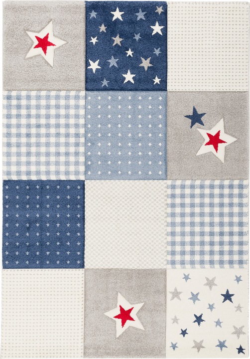 Produktbild Pergamon Kinder Teppich Maui Kids Karo Sterne (160 x 230 cm)
