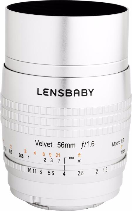 Produktbild Lensbaby Velvet 56 silver Sony E (Sony E, Vollformat, APS-C / DX)