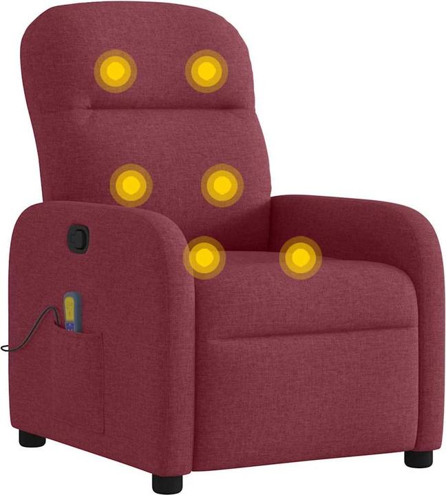 Immagine prodotto vidaXL Sedia da massaggio in tessuto rosso vino