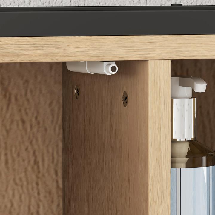 Actual product image Homcom Spiegelschrank Spanplatte, Glas Eiche (16 x 16 x 58.50 cm)