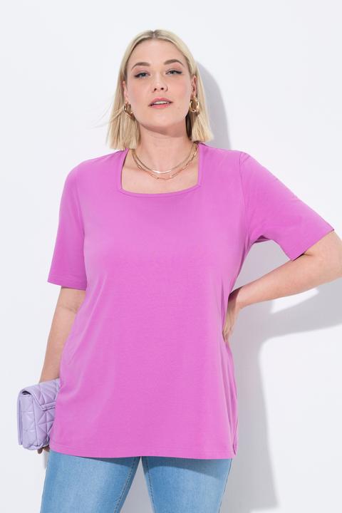 Actual product image Ulla Popken Essential Square Neck Stretch Tee (54)