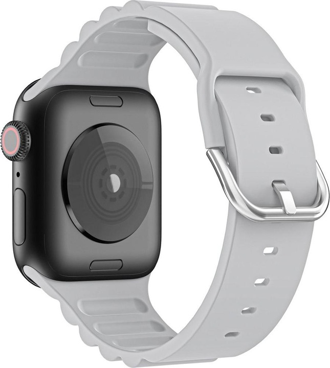 Produktbild König Design Sport Ersatz Armband für Apple Watch Series 1/2/3/4/5/6/SE 40 38 mm Silikon Grau